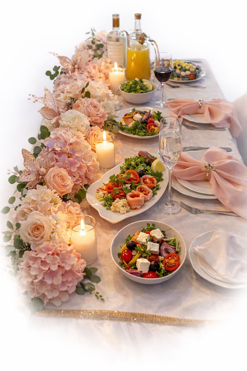 Интерьер банкетного зала с декором